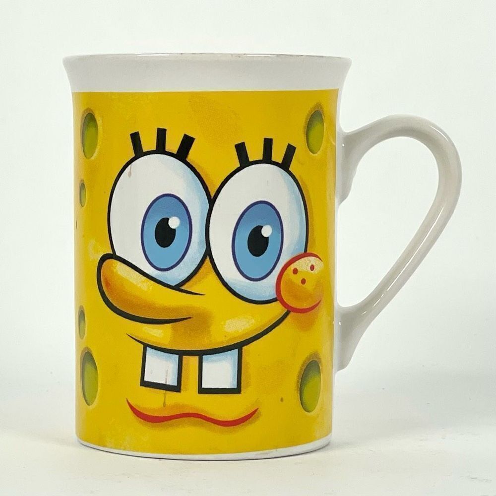 SpongeBob Squarepants Mug Viacom Crazy Face Cartoon Coffee Cup
